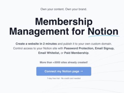 Sotion: Membership Management for Notion