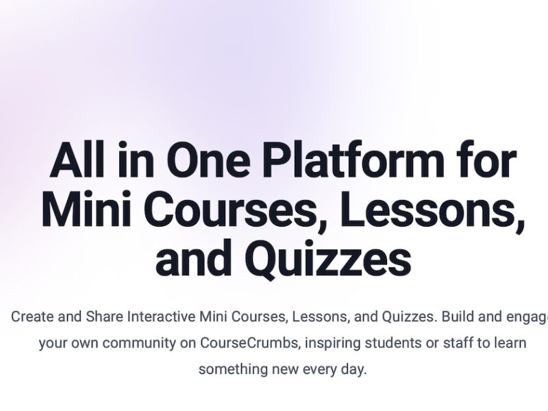 CourseCrumbs: All in One Platform for Mini Courses, Lessons, and Quizzes